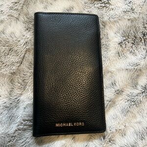 Michael Kors Black Textured Leather Wallet